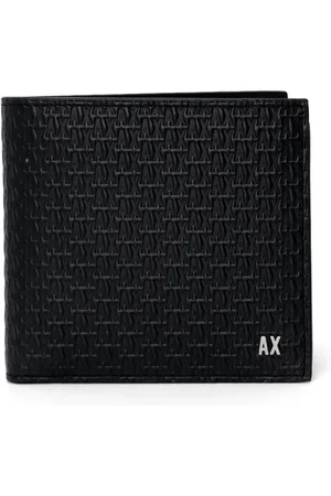 Armani Exchange Tilbehør, Herre, Sort, ONE SIZE, Læder, Sort læderpung med indvendige lommer
