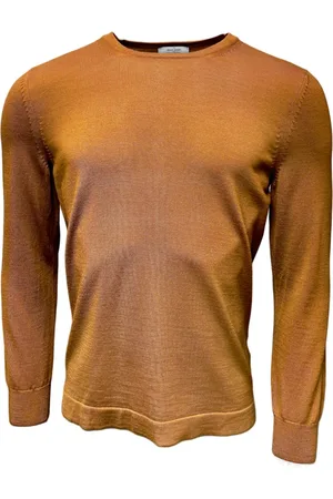Gran Sasso Strik, Herre, Gul, XL, Uld, Athleisure Merino Sweater Kurkuma Beige