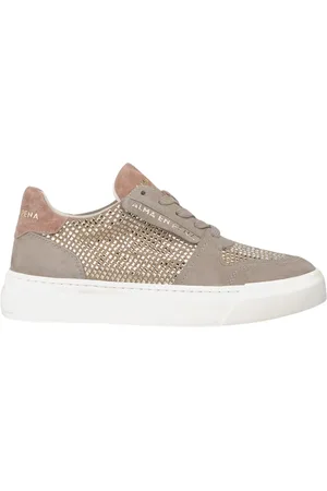 Alma en Pena Sko, Dame, , 39 EU, Læder, Læder Sneakers med Skinnende Detaljer