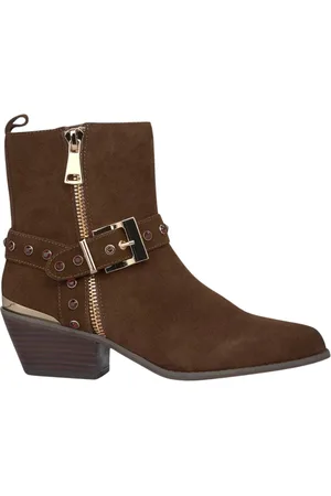 Alma en Pena Sko, Dame, Brun, 37 EU, Studded Buckle Ankelstøvle
