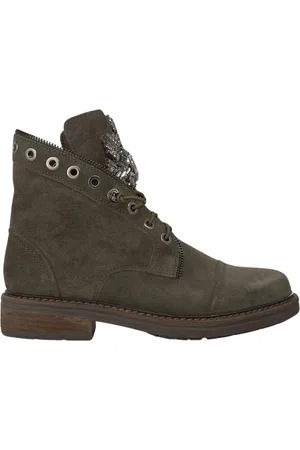 Alma en Pena Sko, Dame, Grøn, 38 EU, Rhinestone Zip Ankle Boot