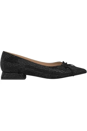 Alma en Pena Sko, Dame, Sort, 39 EU, Glitter Bue Ballerina Flats