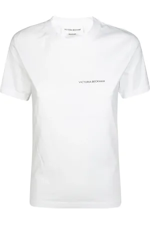 Victoria Beckham Top, Dame, Hvid, S, Uld, Logo T-shirt