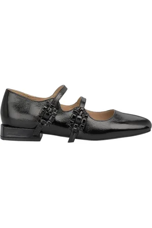 Alma en Pena Sko, Dame, Sort, 38 EU, Læder, Rhinestone Ballerina Flats