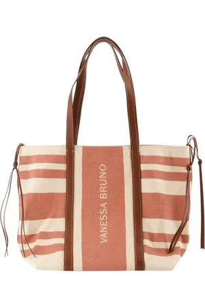 Vanessa Bruno Taske, Dame, Brun, ONE SIZE, Bomuld, Brun Bomuld Shopper Taske Bordeaux Cognac