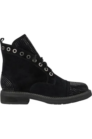 Alma en Pena Sko, Dame, Sort, 37 EU, Uld, Glitter Lace-up Ankelstøvler