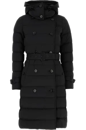 Burberry Frakke, Dame, Sort, M, Uld, Sort Dun Trenchcoat