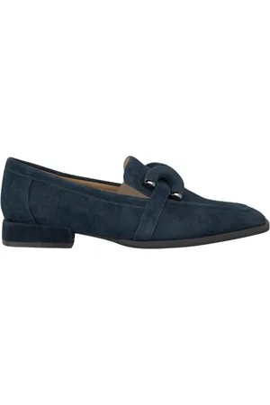 Alma en Pena Sko, Dame, Blå, 38 EU, Læder, Metal Detalje Moccasin