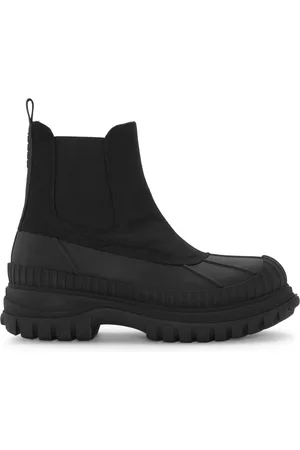 Ganni Sko, Dame, Sort, 39 EU, Polyester, Sorte udendørs Chelsea-støvler