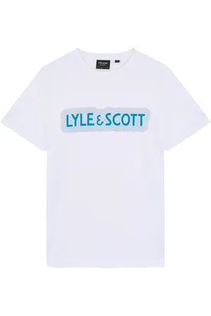 Lyle & Scott Top, Herre, Hvid, XL, Bomuld, Vibrations Print T-shirt