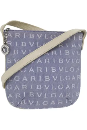Bvlgari Pre-owned, Dame, Blå, ONE SIZE, Uld, Pre-owned Canvas skuldertasker