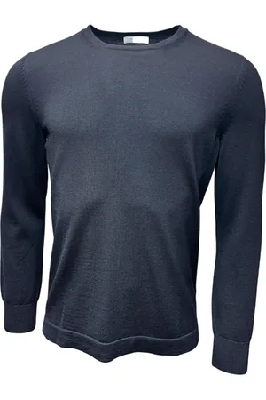 Gran Sasso Strik, Herre, Blå, XL, Uld, Navy Merino Athleisure Sweater