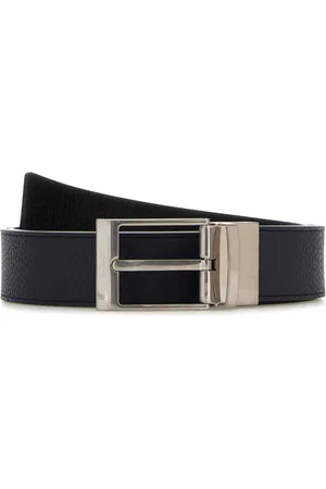 Bally Tilbehør, Herre, Blå, 110 CM, Læder, Midnight Reversible Leather Belt