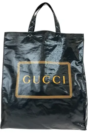 Gucci Pre-owned, Herre, Sort, ONE SIZE, Tyl, Pre-owned Canvas gucci-tasker