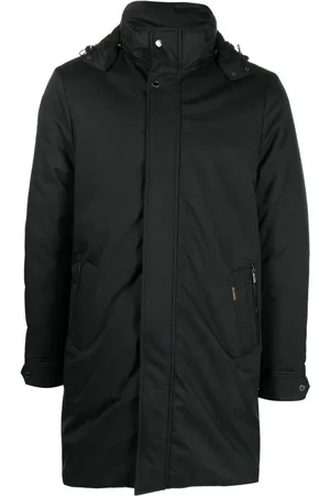 MOORER Frakke, Herre, Sort, 3XL, Uld, Sort Dun Puffer Frakke