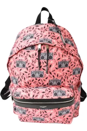Saint Laurent Pre-owned, Dame, Lyserød, ONE SIZE, Tyl, Pre-owned Canvas rygsaekke
