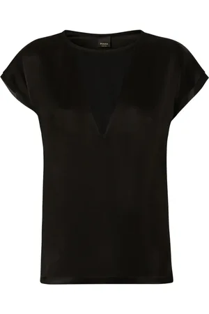 Pinko Bluser & Skjorter, Dame, Sort, L, Uld, Orange Bluse Art. 103951A206