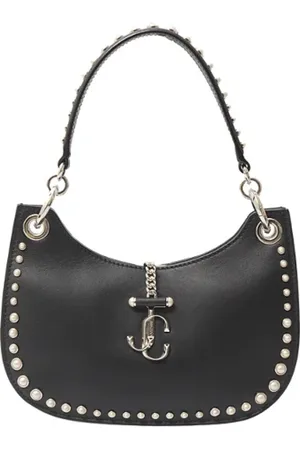 Jimmy Choo Pre-owned, Dame, Sort, ONE SIZE, Uld, Pre-owned Laeder skuldertasker