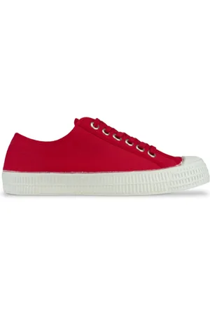 Novesta Sko, Herre, Rød, 42 EU, Bomuld, Star Master Cherry White Sneakers