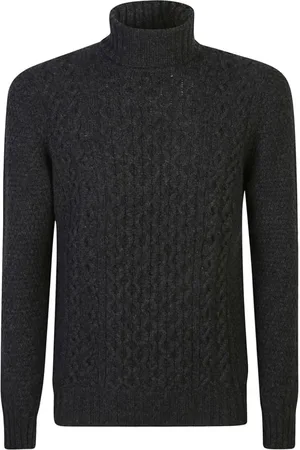DRUMOHR Strik, Herre, Sort, L, Uld, Sort Sweatshirt Aw24