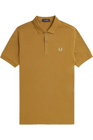 Fred Perry Top, Herre, Brun, L, Bomuld, Slim Fit Plain Polo Dark Caramel