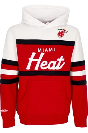 Mitchell & Ness Sweathshirts & Hoodies, Herre, Flerfarvet, S, Bomuld, Miami Heat NBA Hættetrøje