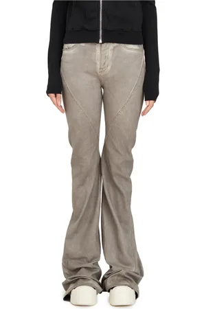 Rick Owens Bukser, Dame, Grå, W27, Denim, Denim Bias Bootcut Bukser