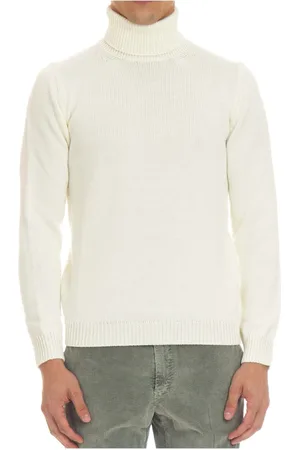 Roberto Collina Strik, Herre, , 2XL, Uld, Merino Uld Sweater Creme