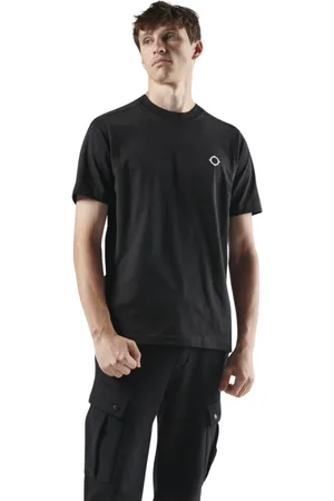 MA.STRUM Top, Herre, Sort, S, Bomuld, Sort ikon T-shirt kortærmet bomuld