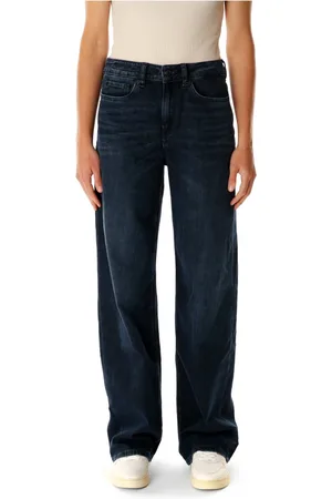 Drykorn Jeans, Dame, Blå, W29 L34, Denim, Wide Leg Jeans med Mid Waist