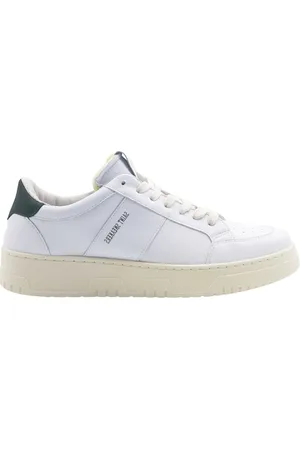 SAINT SNEAKERS Sko, Herre, Hvid, 43 EU, Læder, Hvide Læder Grøn Top Sneakers