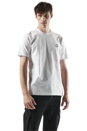 MA.STRUM Top, Herre, Hvid, XL, Bomuld, Ikon T-shirt Kortærmet Bomuld Jersey
