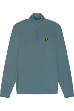 Lyle & Scott Sweathshirts & Hoodies, Herre, Blå, S, Polyester, Tech 1/4 Zip Midlayer