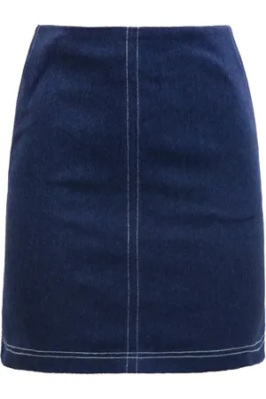 Liberté Nederdel, Dame, Blå, XL, Denim, Blå Denim Mini Nederdel