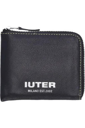 IUTER Tilbehør, unisex, Sort, ONE SIZE, Læder, Glat Læder Lynlås Pung Sort