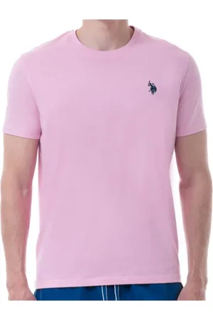 U.S. Polo Assn. Top, Herre, Lyserød, XL, Bomuld, Broderet logo bomuld T-shirt Luca