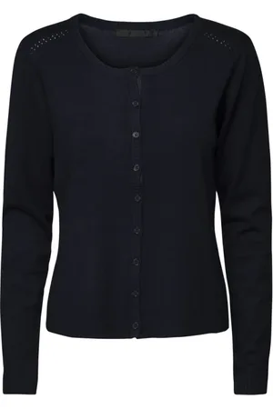 Minus Strik, Dame, Sort, L, Laura Strik Cardigan Sort Iris
