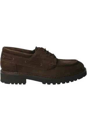 Calce Sko, Herre, Brun, 43 EU, Suede, Brun Suede Nautisk Sko