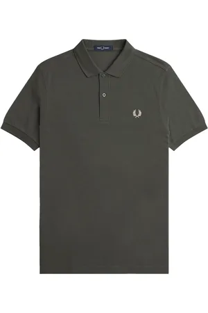 Fred Perry Top, Herre, Grøn, 2XL, Bomuld, Slim Fit Plain Polo Field
