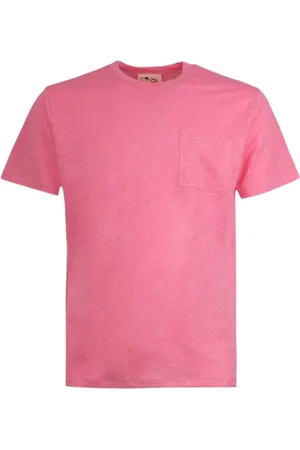 MC2 SAINT BARTH Top, Herre, Lyserød, L, Linned, Linned T-shirt med frontlomme