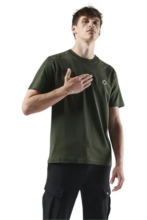 MA.STRUM Top, Herre, Grøn, S, Bomuld, Icon Tee Oil Sick Kortærmet