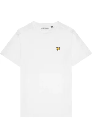 Lyle & Scott Top, Herre, Hvid, XS, Bomuld, Tape T-Shirt