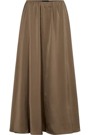 Liberté Nederdel, Dame, Brun, M, Satin, Satin Nederdel Brun Elegant Stil