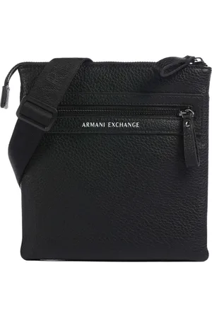 Armani Exchange Taske, Herre, Sort, ONE SIZE, Uld, Sort Crossbody Taske med Frontlomme med Lynlås