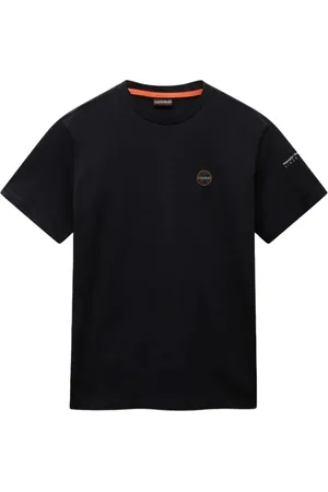 Napapijri Top, Herre, Sort, XS, Bomuld, Klassisk kortærmet T-shirt