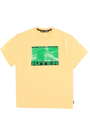 IUTER Top, Herre, Gul, L, Bomuld, Gul Herre T-shirt Kortærmet