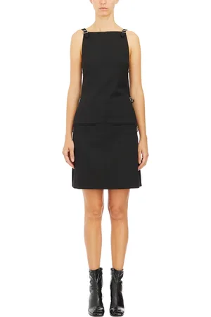 Courrèges Kjole, Dame, Sort, XS, Uld, Kort Uldkjole