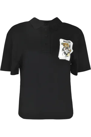 Moschino Top, Dame, Sort, 2XS, Uld, Stilfulde T-shirts og Polos