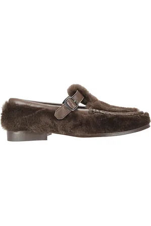 Hereu Sko, Dame, Brun, 40 EU, Uld, Shearling Sandaler til Stilfuld Sommerlook