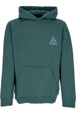 Huf Sweathshirts & Hoodies, Herre, Grøn, M, Bomuld, Triple Triangle Hoodie Pine Langærmet